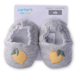 Carter' s Child of Mine, Infant Girl Lemon Slipper, Size Newborn