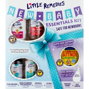 Little Remedies New Baby Essentials Kit, 6 Piece Kit for Baby's Nose and Tummy